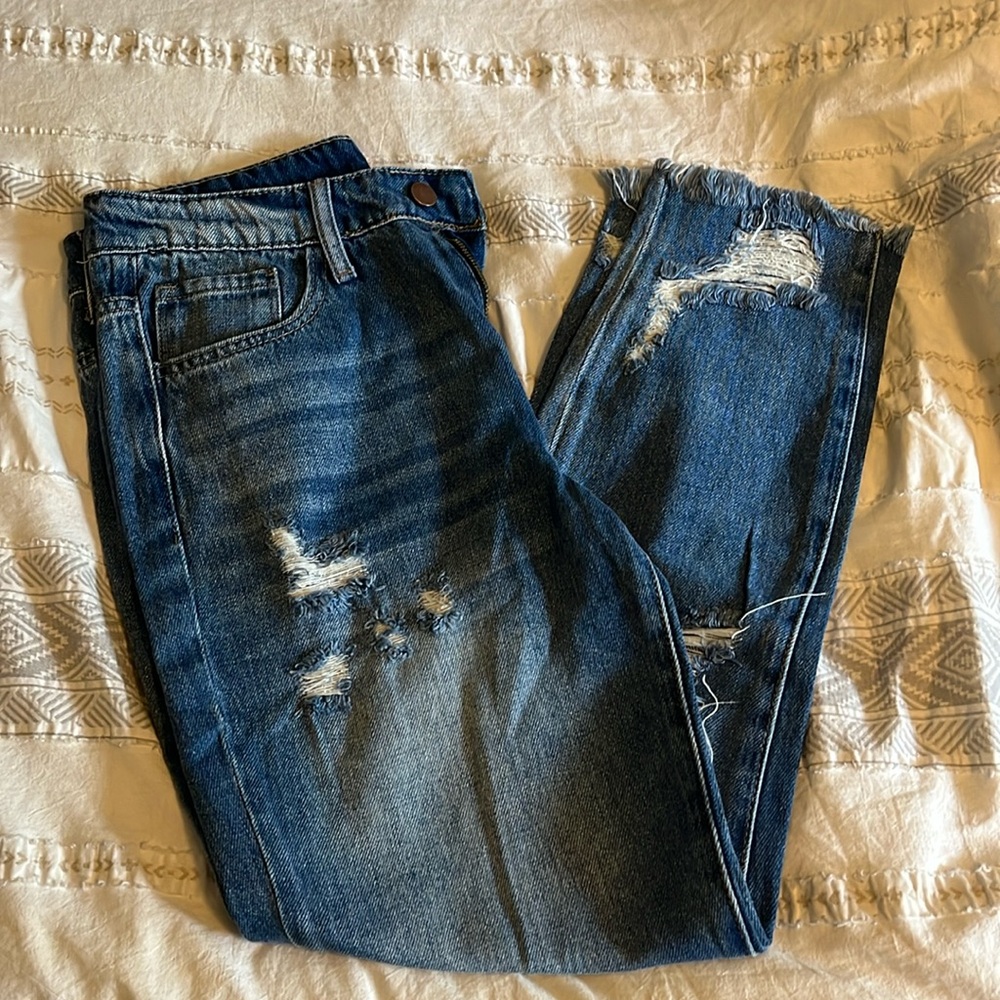 Distressed Denim Jeans